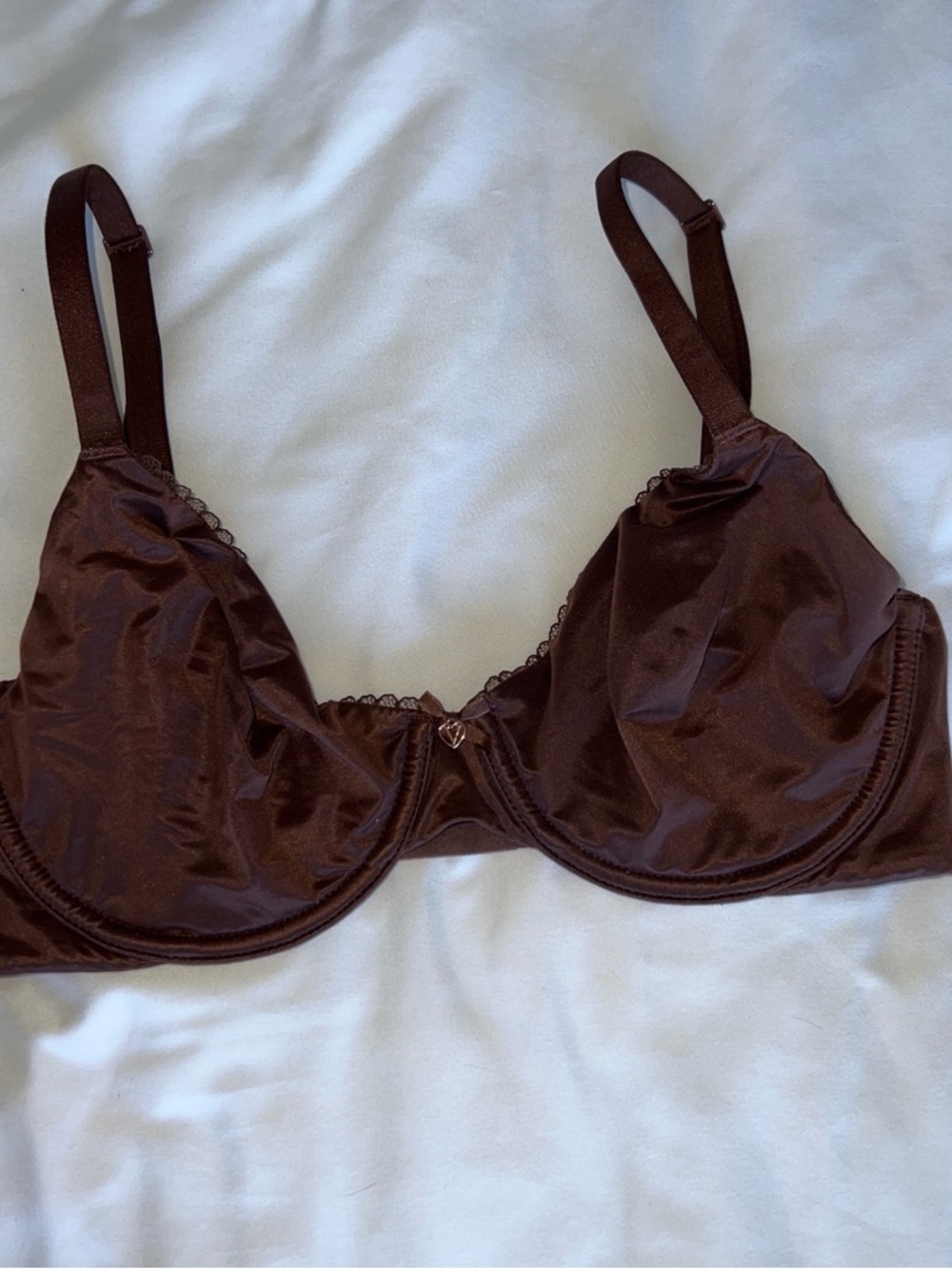 Victoria's Secret Satin Brown Underwire Bra